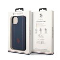 US Polo USHCP14SPFAV iPhone 14 6,1" granatowy/navy blue Leather Stitch