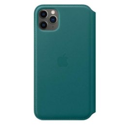 Etui Apple MY1Q2ZM/A iPhone 11 Pro Max pawie pióro/blue Leather Book