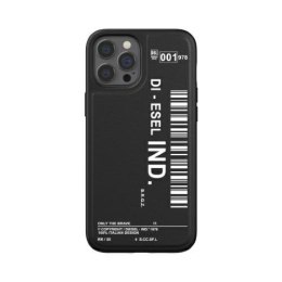 Diesel Moulded Case Core Barcode Graphic iPhone 12 Pro Max czarno-biały/black-white 42490