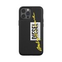 Diesel Moulded Case Embroidery iPhone 12 Pro Max czarno-limonkowy/black-lime 42508