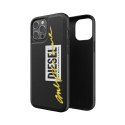 Diesel Moulded Case Embroidery iPhone 12/12 Pro czarno-limonkowy/black-lime 42507