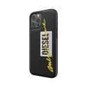 Diesel Moulded Case Embroidery iPhone 12/12 Pro czarno-limonkowy/black-lime 42507