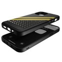 Diesel Moulded Case Premium Leather Studs and Stri iPhone 12/12 Pro czarno-żółty/black-yellow 44285