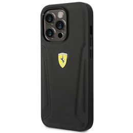 Ferrari FEHCP14XRBUK iPhone 14 Pro Max 6,7" czarny/black hardcase Leather Stamp Sides