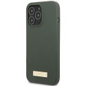Guess GUHMP13XSPLA iPhone 13 Pro Max 6,7" zielony/khaki hard case Silicone Logo Plate MagSafe
