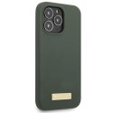 Guess GUHMP13XSPLA iPhone 13 Pro Max 6,7" zielony/khaki hard case Silicone Logo Plate MagSafe