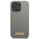 Guess GUHMP13XSPLG iPhone 13 Pro Max 6,7" szary/grey hard case Silicone Logo Plate MagSafe