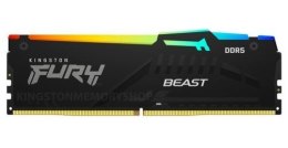 Kingston Pamięć DDR5 Fury Beast Black RGB 16GB(1*16GB)/5600 CL36 EXPO