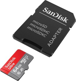 SanDisk Karta Ultra microSDXC 64GB 140MB/s A1 + Adapter SD