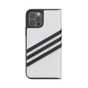 Adidas OR Booklet Case PU iPhone 12/12 Pro 6,1" biało czarny/white black 42248
