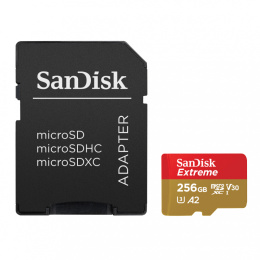 Karta pamięci SanDisk Extreme microSDXC 256GB 190/130 MB/s A2 V30 U3