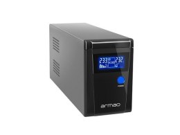 Armac UPS Line-In 850VA Office Pure Sine Wave LCD 2X230v schuko Metalowa obudowa
