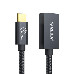 Kabel USB Orico CAF31-10-BK-BP USB-C - USB-A (M-F) 3.1, 10Gbps, PD 60W