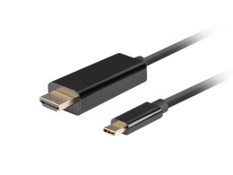 Kabel adapter Lanberg USB-C(M) - HDMI(M) 0,5m 4K 60Hz czarny