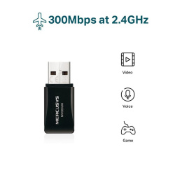 Karta sieciowa bezprzewodowa Mercusys MW300UM N300 USB