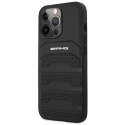 AMG AMHCP14XGSEBK iPhone 14 Pro Max 6,7" czarny/black hardcase Leather Debossed Lines