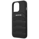 AMG AMHCP14XGSEBK iPhone 14 Pro Max 6,7" czarny/black hardcase Leather Debossed Lines