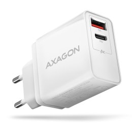AXAGON ACU-PQ22W Ładowarka sieciowa, PD & QC 22W, 2x port (USB-A + USB-C), PD3.0/QC3.0/AFC/FCP/Apple, biała