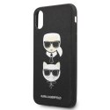 Karl Lagerfeld KLHCI65SAKICKCBK iPhone XS Max czarny/black hardcase Saffiano Karl&Choupette Head