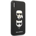 Karl Lagerfeld KLHCI65SAKICKCBK iPhone XS Max czarny/black hardcase Saffiano Karl&Choupette Head