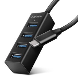 AXAGON HUE-M1C Hub 4-portowy Mini metalowy USB 3.2 Gen 1, 20cm USB-C kabel