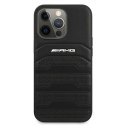 AMG AMHCP13LGSEBK iPhone 13 Pro / 13 6,1" czarny/black hardcase Leather Debossed Lines