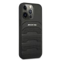 AMG AMHCP13LGSEBK iPhone 13 Pro / 13 6,1" czarny/black hardcase Leather Debossed Lines