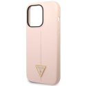 Guess Etui do iPhone 14 Pro 6,1" różowy hardcase Silicone Triangle