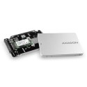 AXAGON RSS-M2SD Wewnętrzna obudowa 2.5" z interfejsem SATA do dysków SSD M.2 SATA, srebrny