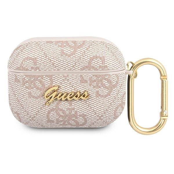 Guess GUAP4GSMP AirPods Pro cover różowy/pink 4G Script Metal Collection