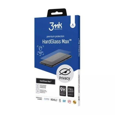 3MK HardGlass Max Privacy iPhone 14/13 /13 Pro 6,1" czarny/black, FullScreen Glass