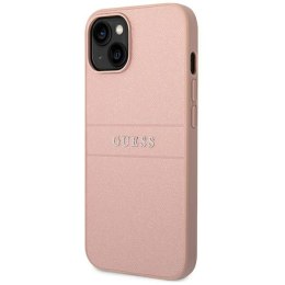 Guess GUHCP14SPSASBPI iPhone 14 6,1" różowy/pink Saffiano Strap