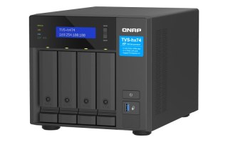 QNAP TVS-h474-PT-8G | 4-zatokowy serwer NAS, Intel Pentium 8GB RAM, 2x 2,5GbE RJ-45, PCIe Gen4 Tower