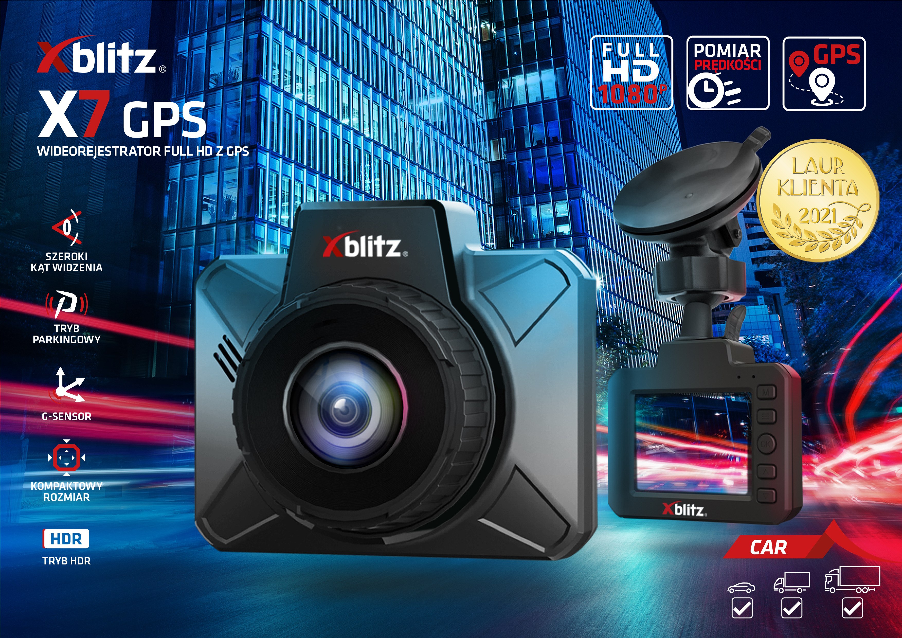 X7 GPS - WIDEOREJESTRATOR FULL HD Z GPS
